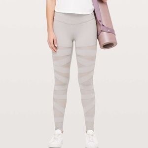 Lululemon Wunder Under Pant High-Rise Tech Mesh 28” Dark Chrome Leggings 4